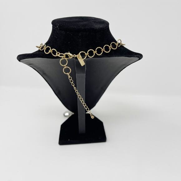 Inc International Concepts Gold Tone Chainlink Necklace with Bauble Pendants - Picture 5 of 6